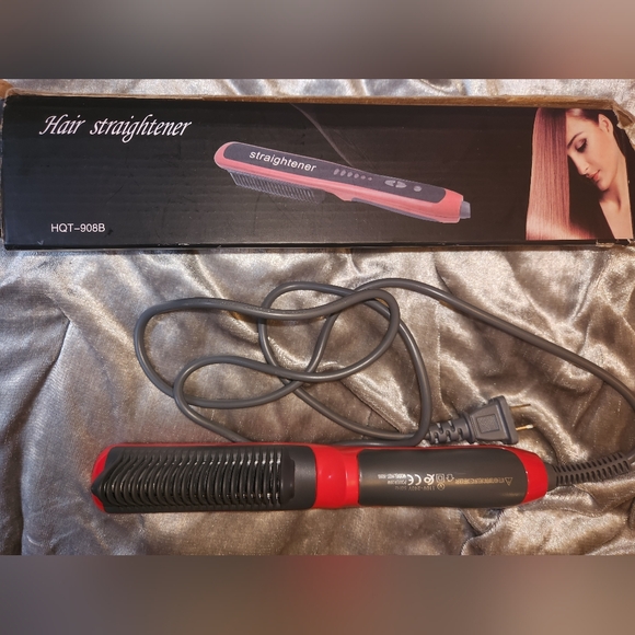 unbranded Other - NEW With Box, Hair Straightener HQT-908B Brush Tool,Beauty,Hot Iron,PTC Heating